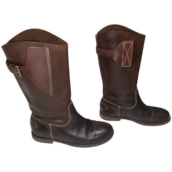 TREMP Brown Leather Tall Riding Boots      Size: EU 37 / US 7 - Picture 4 of 8
